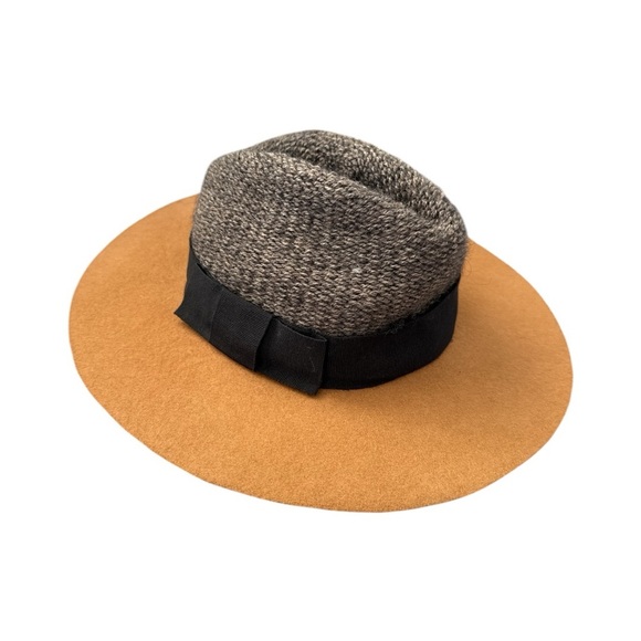 Anthropologie Bettina Wide Brimmed Hat Wool Blend Made in Italy - Picture 1 of 5